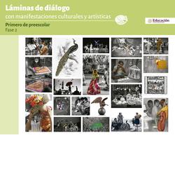 Láminas de diálogo con manifestaciones culturales y artísticas. Primer grado de Preescolar. Fase 2