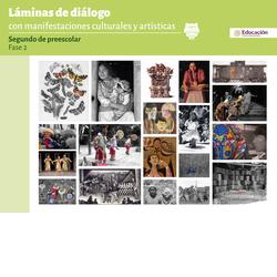 Láminas de diálogo con manifestaciones culturales y artísticas.  Segundo grado de Preescolar. Fase 2